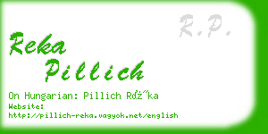 reka pillich business card